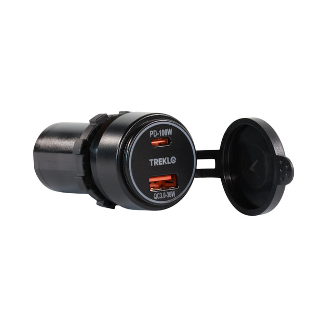 Treklo - PD Pro USB-A + USB-C Charger Socket 100W 12-24V