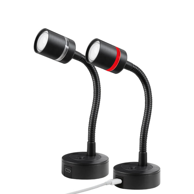 Pair of Black Evo Reading Lights With Dimming and USB