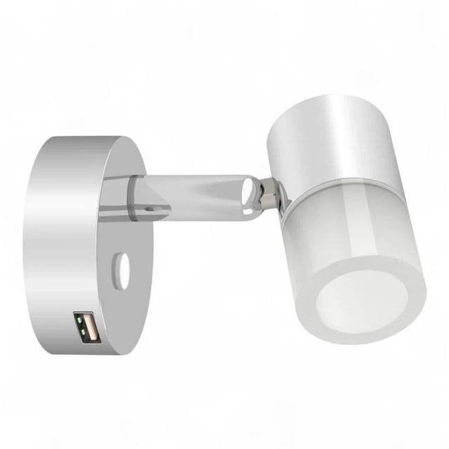 12v LED Swivel Reading Light Chrome