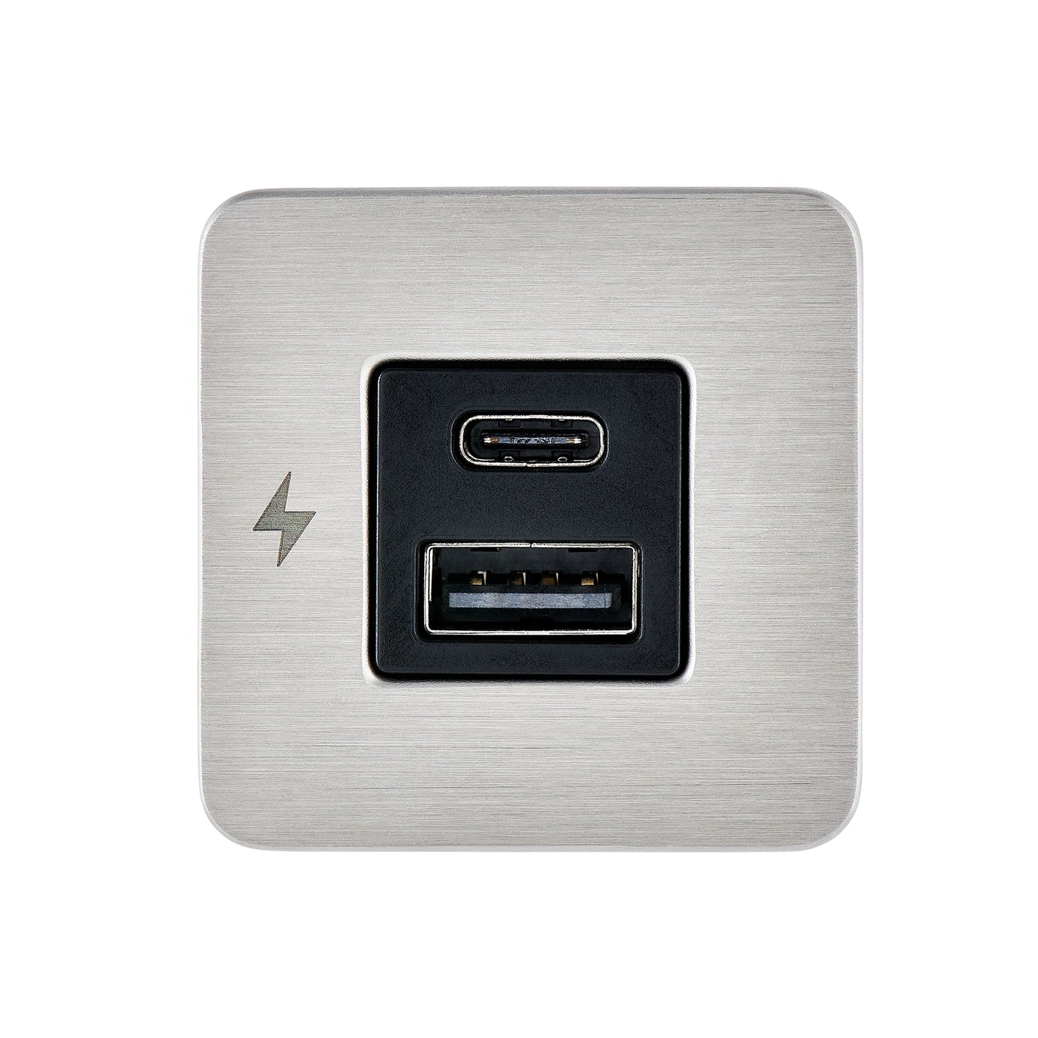 USB-A & C Interior Charging Socket - Stainless Steel