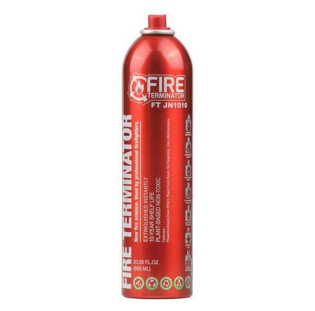 Fire Terminator Fire Retardant Extinguisher 600ML Suits All Fire Inc Lithium - Bracket Included