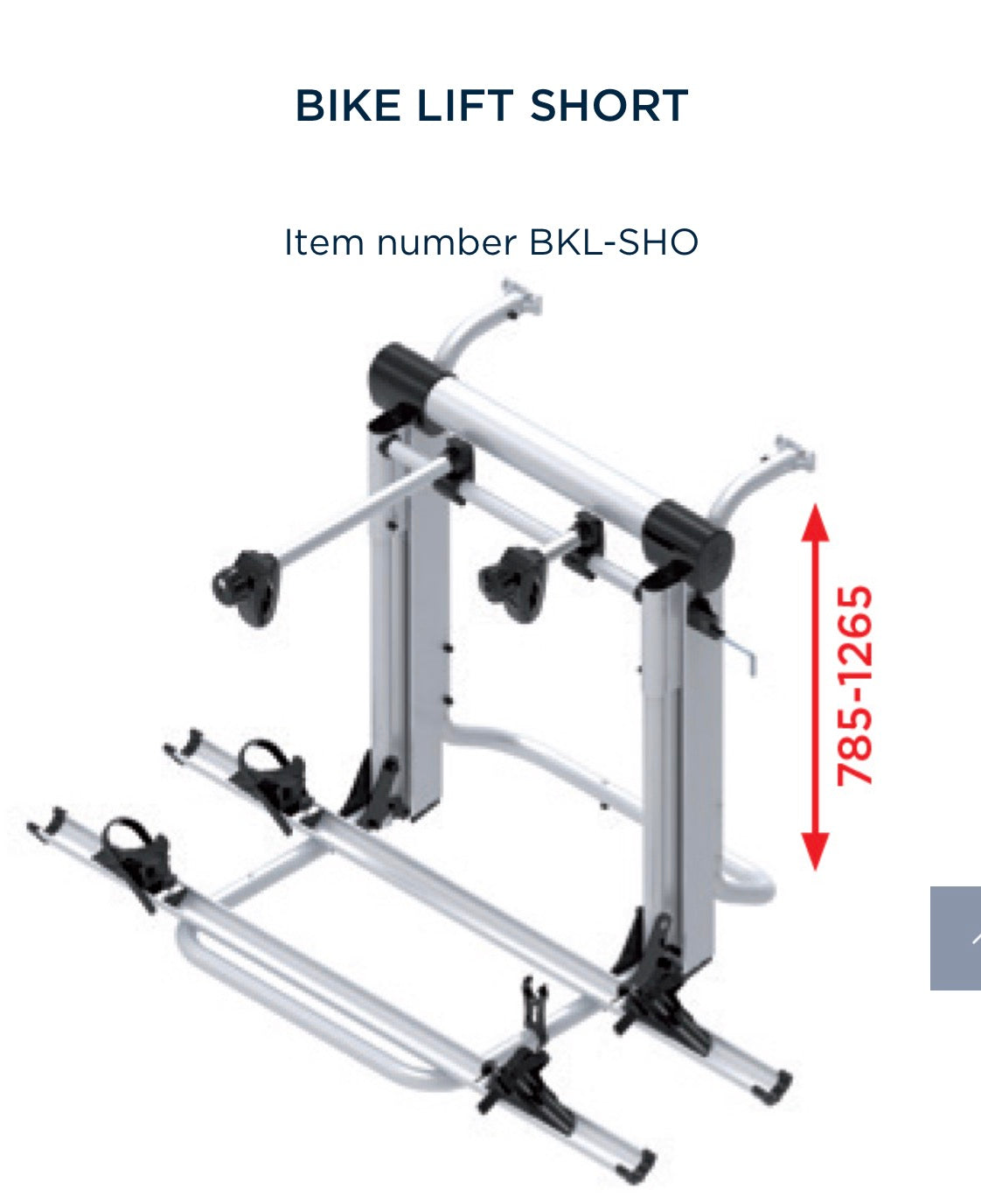 Electric Bike Lift - Short (785-1265)