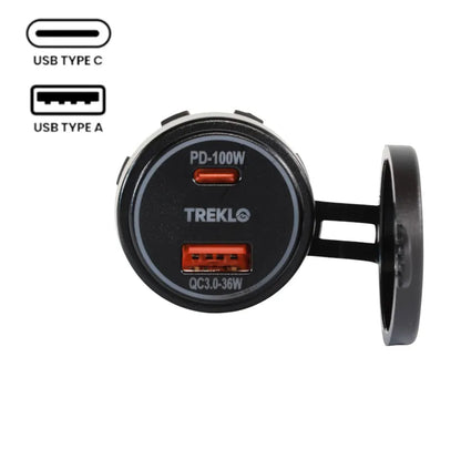 Treklo - PD Pro USB-A + USB-C Charger Socket 100W 12-24V