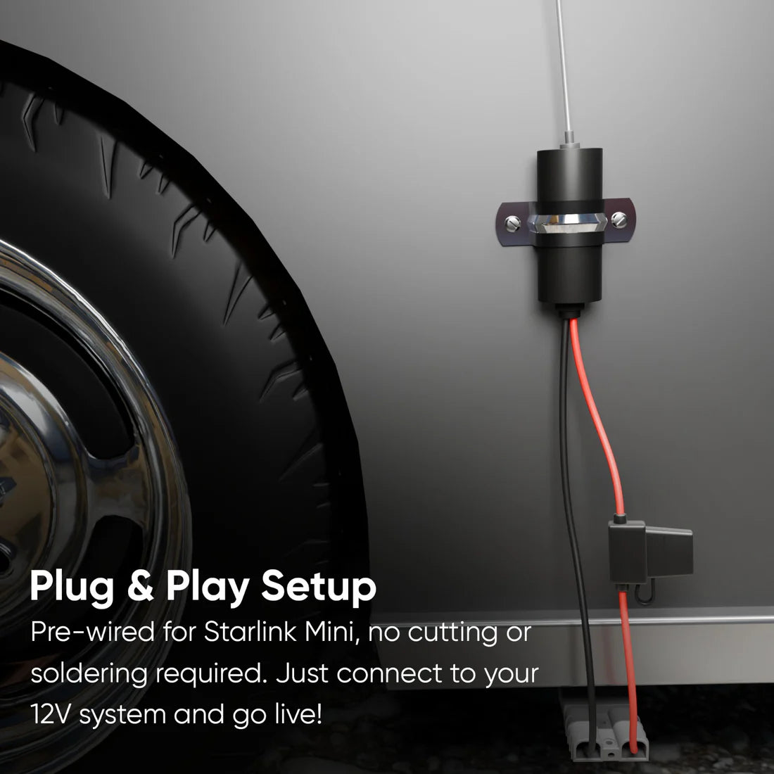 Treklo - 12 V Plug & Play Anderson Adapter for Starlink Mini – IP67 Waterproof