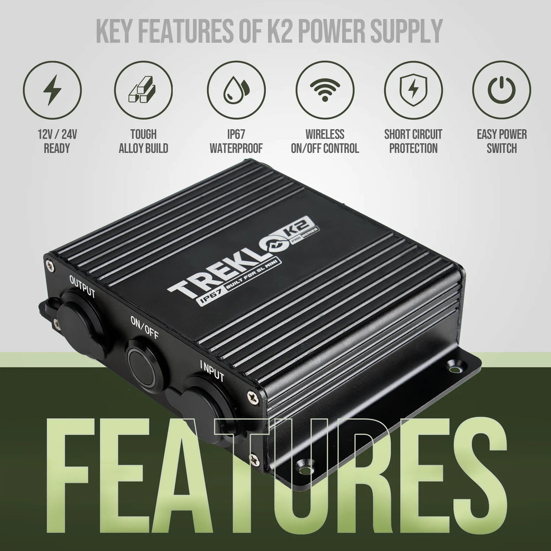 TREKLO - K2 Boosted Power Supply and Remote for Starlink Mini