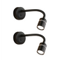 Pair of Black Evo Reading Lights With Dimming and USB