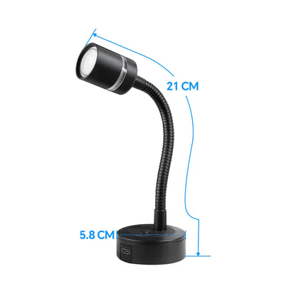 Pair of Black Evo Reading Lights With Dimming and USB