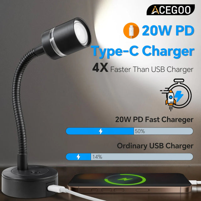 Pair of Black Evo Reading Lights With Dimming and USB