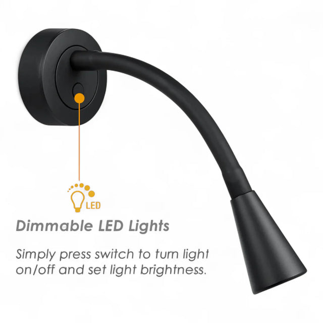 Pair of Zen Reading Lights with USB and Dimming