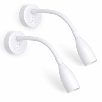 Pair of White Max Reading Lights with USB C and Dimming