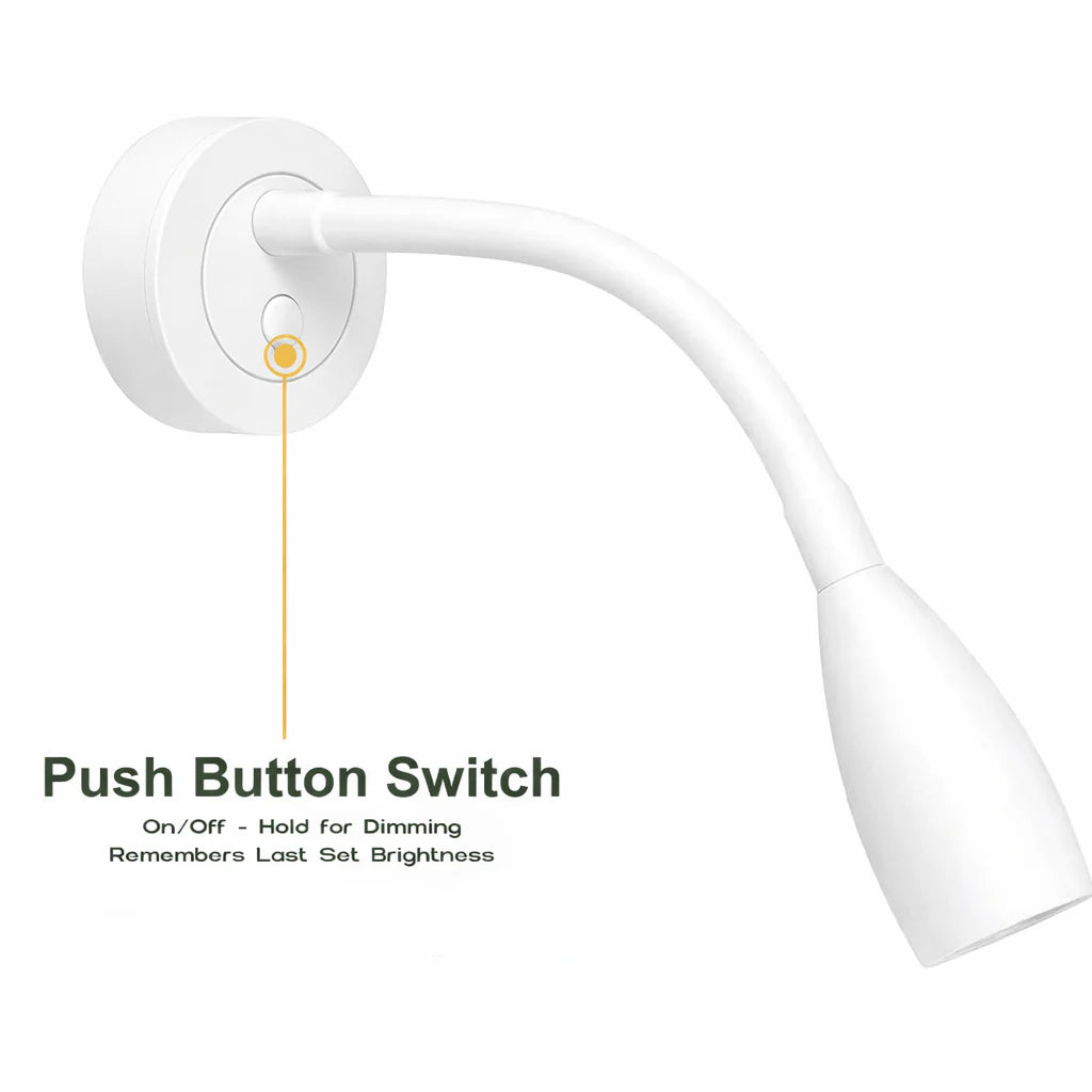 Pair of White Max Reading Lights with USB C and Dimming