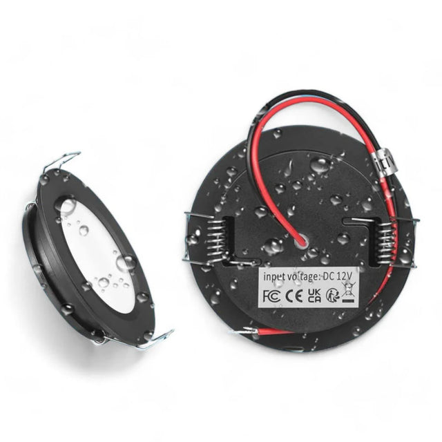 Black 12v Downlights (4Pack) Cool White
