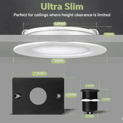 White Downlight Dimmer & Switch Kit (4 Pack) Warm White
