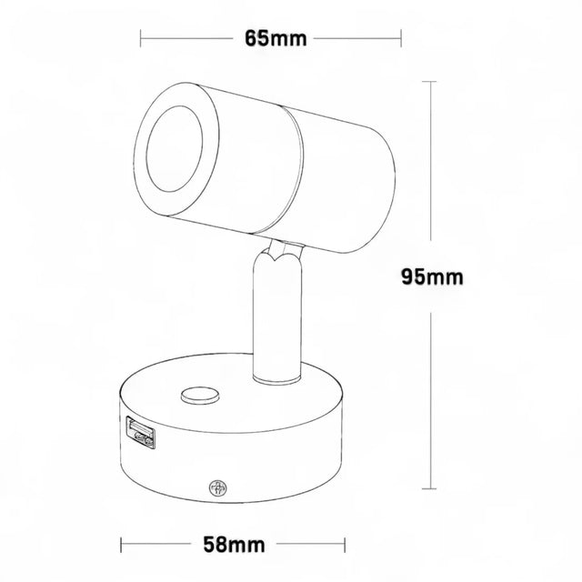 12v LED Swivel Reading Light Chrome