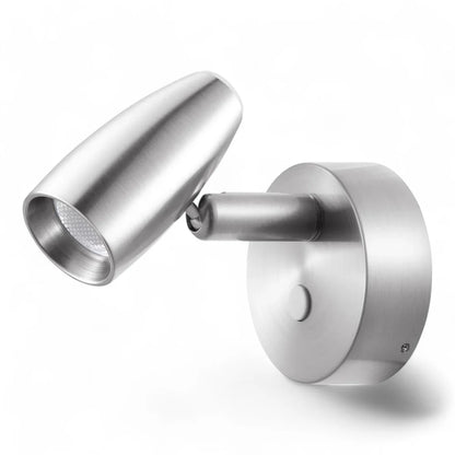 12/24 Volt Reading Spotlight for Caravans (Nickel)