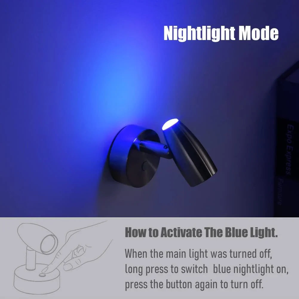 12/24 Volt Reading Spotlight for Caravans (Nickel)