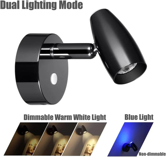 12/24 Volt Reading Spotlight for Caravans (Gun Metal Gloss Black)