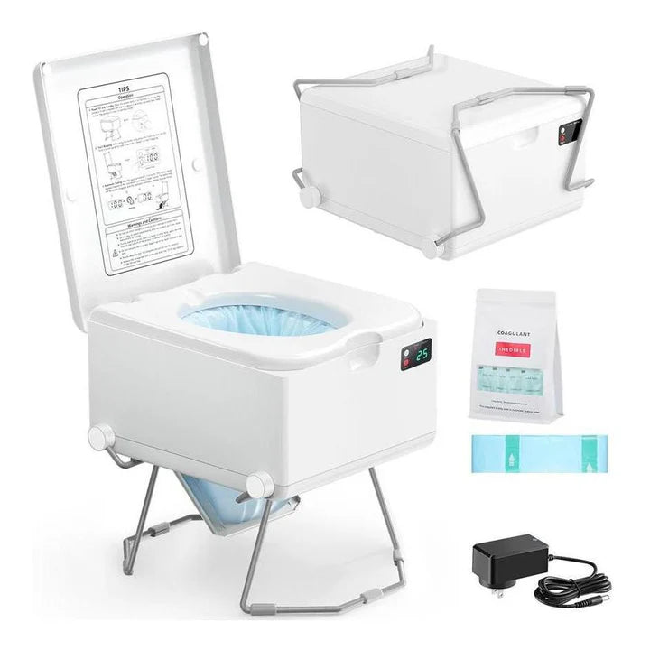 LooSeal EVO Auto Sealing Waterless Portable Toilet White