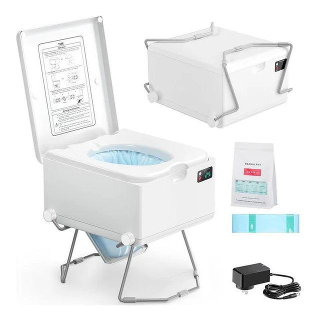 LooSeal EVO Auto Sealing Waterless Portable Toilet White