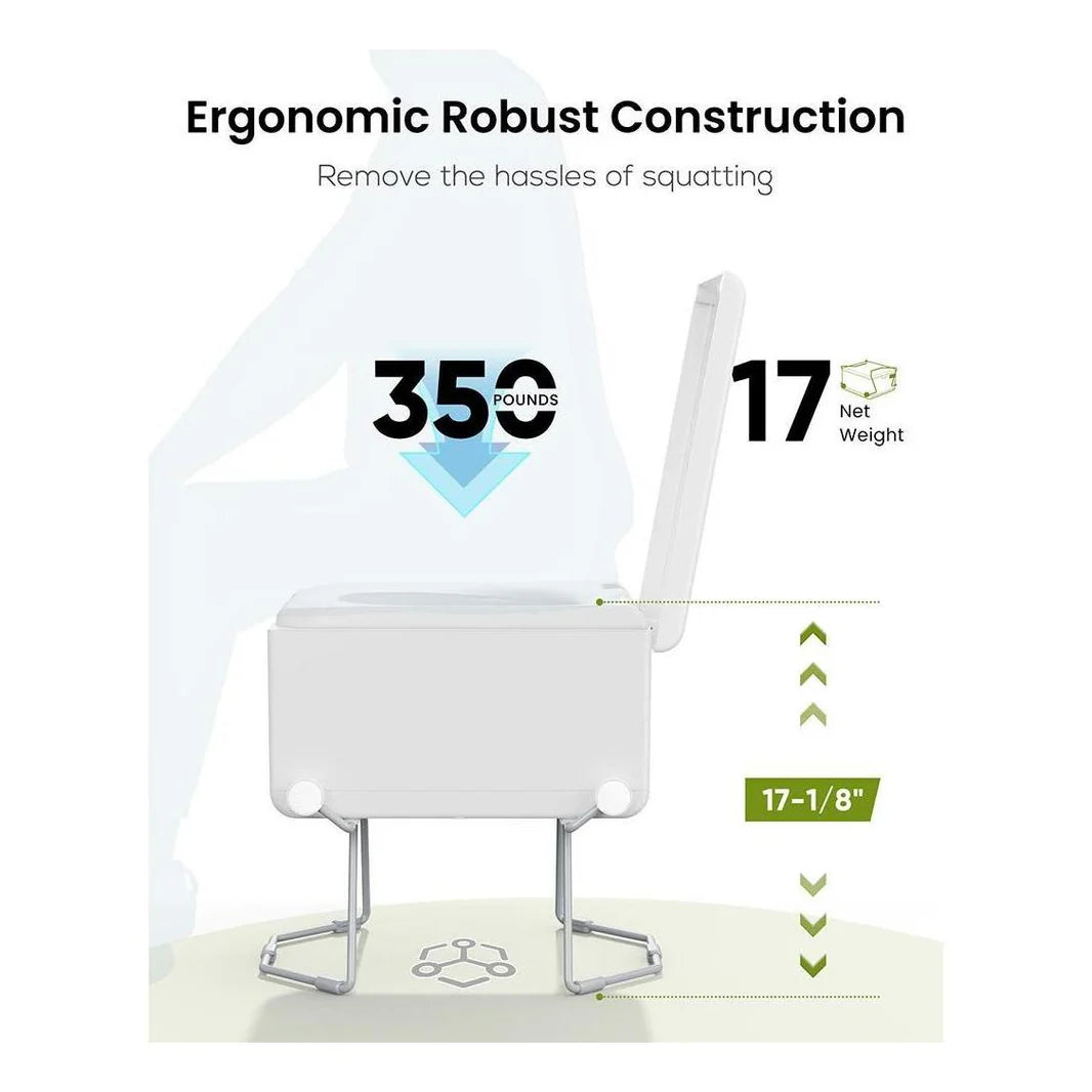 LooSeal EVO Auto Sealing Waterless Portable Toilet White