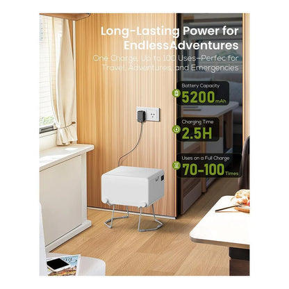 LooSeal EVO Auto Sealing Waterless Portable Toilet White