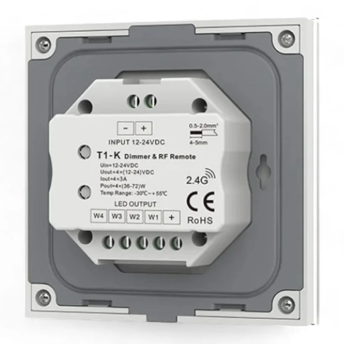 T1K (White) Glass Modern | Dimmer