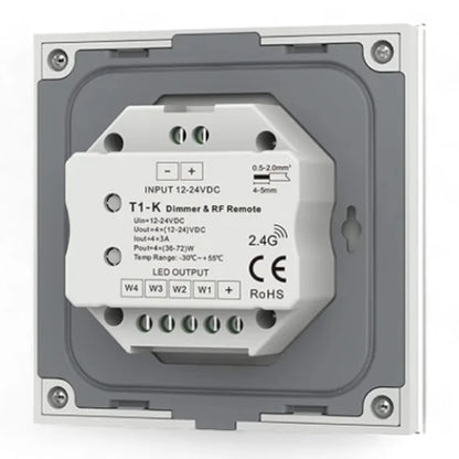T1K (White) Glass Modern | Dimmer