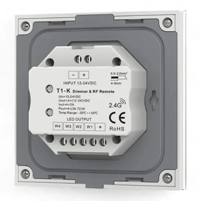 T1K (White) Glass Modern | Dimmer