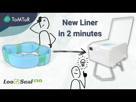 LooSeal EVO Auto Sealing Waterless Portable Toilet Grey