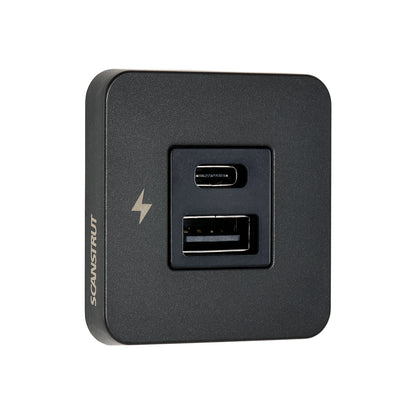 USB-A & C Interior Charging Socket - Black Bezel