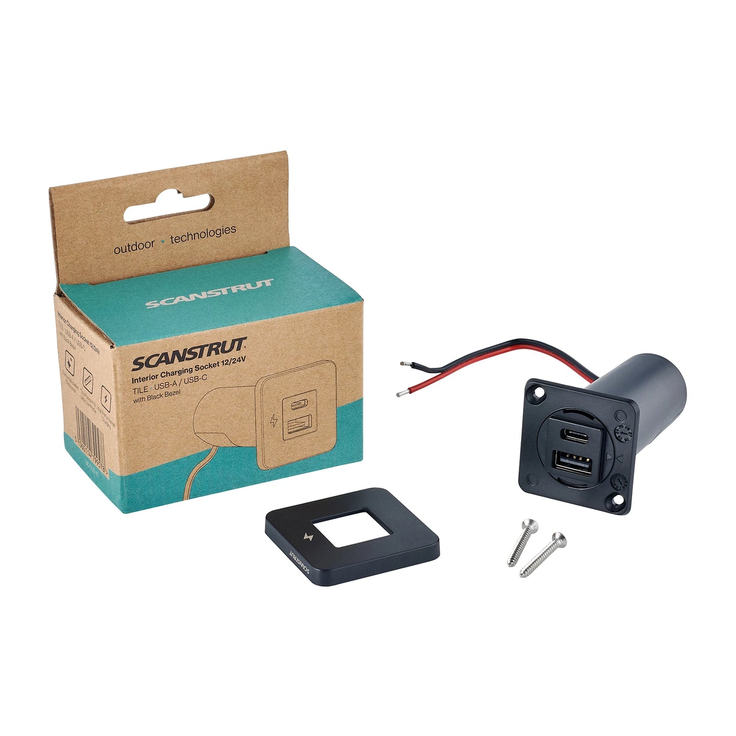 USB-A & C Interior Charging Socket - Black Bezel