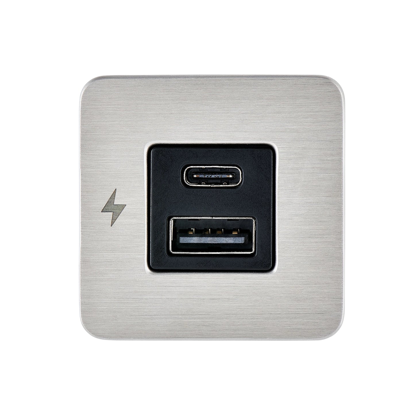 USB-A & C Interior Charging Socket - Stainless Steel
