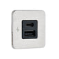 USB-A & C Interior Charging Socket - Stainless Steel