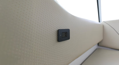 Dual USB-C Interior Charging Socket - Black Bezel