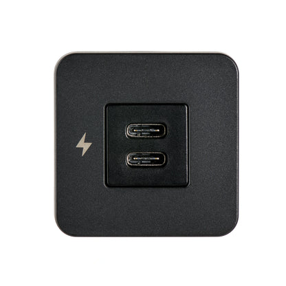 Dual USB-C Interior Charging Socket - Black Bezel