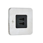Dual USB-C Interior Charging Socket - Stainless Steel