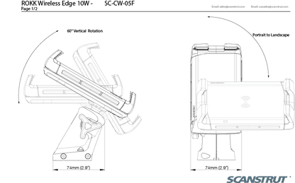 ROKK Wireless EDGE 12/24V Waterproof Phone Charging